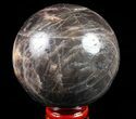 Polished Black Moonstone Sphere - Madagascar #78933-1